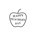 happy teacher's day. Education Symbol Sign Pictogram
