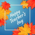 Happy teachers day banner