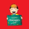 Happy teachers day card