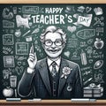 Happy Teachers Day A Chalkboard Slate Message to Celebrate Educators