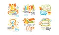 Happy Teachers Day Labels and Badges Original Design Vector Set Royalty Free Stock Photo