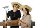 Happy Teen Farm Couple Royalty Free Stock Photo