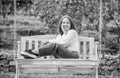 happy teen girl having fun time outside on swing, childhood Royalty Free Stock Photo