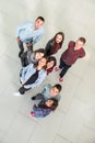 Happy teen girls and boys having good fun time outdoors Royalty Free Stock Photo