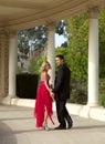 Happy Teenage Couple Going to the Prom Walking Royalty Free Stock Photo