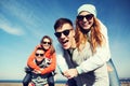 Happy teenage friends having fun outdoors Royalty Free Stock Photo