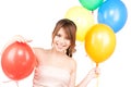 Happy teenage girl with balloons Royalty Free Stock Photo