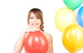 Happy teenage girl with balloons Royalty Free Stock Photo