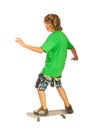 Happy teenager male on skateboard Royalty Free Stock Photo