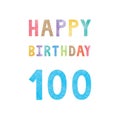 Happy 100th birthday anniversary card