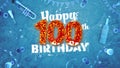 Happy 100th Birthday Card with beautiful details