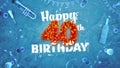 Happy 40th Birthday Card with beautiful details Royalty Free Stock Photo