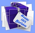 Happy 16th Birthday Gift Displays Congratulations Age Sixteen Royalty Free Stock Photo