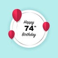 Happy Birthday silver banner card Royalty Free Stock Photo