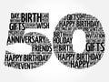 Happy 50th birthday word cloud Royalty Free Stock Photo