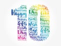 Happy 10th birthday word cloud Royalty Free Stock Photo