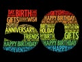 Happy 50th birthday word cloud Royalty Free Stock Photo