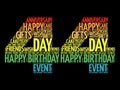 Happy 44th birthday word cloud Royalty Free Stock Photo