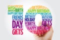 Happy 10th birthday word cloud collage Royalty Free Stock Photo