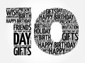 Happy 10th birthday word cloud Royalty Free Stock Photo