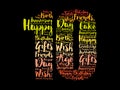 Happy 10th birthday word cloud, holiday concept background Royalty Free Stock Photo