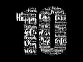 Happy 10th birthday word cloud, holiday concept background Royalty Free Stock Photo