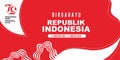 Happy 79th Indonesian Independence Day, translation Happy Anniversary of the Republic of Indonesia