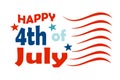 Happy 4th of July design Royalty Free Stock Photo