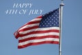 Happy 4th of July flag Royalty Free Stock Photo