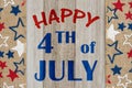Happy 4th of July greeting Royalty Free Stock Photo