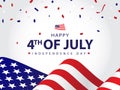 Happy 4th of July, Independence Day Background, Card, Banner, Wallpaper Vector illustration