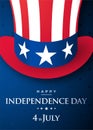 Happy 4th of July, independence day of USA. Royalty Free Stock Photo