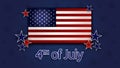 Happy 4th of July - Independence Day Vector Design - July Fourth Royalty Free Stock Photo