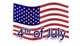 Happy 4th of July - Independence Day Vector Design - July Fourth Royalty Free Stock Photo