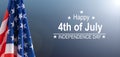 Happy 4th of July Typography Over Fireworks Sky Background Royalty Free Stock Photo