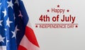 Happy 4th of July Typography Over Fireworks Sky Background Royalty Free Stock Photo