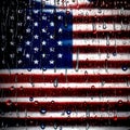 Happy 4th of July USA flag design illustration water effect Royalty Free Stock Photo