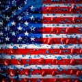 Happy 4th of July USA flag design illustration water effect Royalty Free Stock Photo