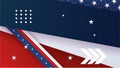 Happy 4th of July USA Independence Day background with American national flag. Universal US American banner. Vector illustration. Royalty Free Stock Photo