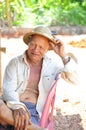 Happy Thai farmer Royalty Free Stock Photo