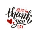 Happy Thank you Day handwritten vector illustration