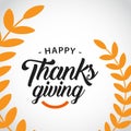 Happy Thanks Giving Vector Template Design Illustration Royalty Free Stock Photo