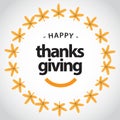 Happy Thanks Giving Vector Template Design Illustration Royalty Free Stock Photo