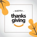 Happy Thanks Giving Vector Template Design Illustration Royalty Free Stock Photo