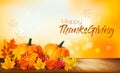 Happy Thanksgiving background with autumn vegetables Royalty Free Stock Photo