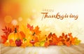 Happy Thanksgiving background with autumn vegetables Royalty Free Stock Photo