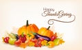 Happy Thanksgiving background with colorful autumn leaves Royalty Free Stock Photo