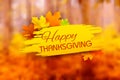 Happy Thanksgiving background with maple leaves Royalty Free Stock Photo