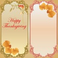 Happy Thanksgiving background with vine leaf Royalty Free Stock Photo