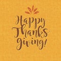 Happy Thanksgiving calligraphy design